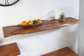 Massieve wandplank MAMMUT 115cm acaciahouten plank met, Ophalen of Verzenden, Nieuw