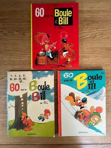 Boule et Bill T3 + T4 + T6 - 3x C - 3 Album - Eerste druk -, Boeken, Nieuw