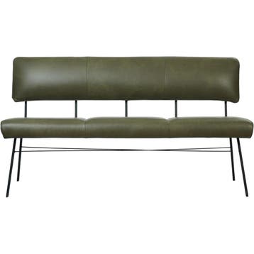 Leren eetkamerbank Solid - Granada Moss (olijf/groen) -, Huis en Inrichting, Ophalen of Verzenden, Nieuw, Overige kleuren, Leer