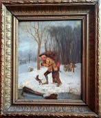 Europese school (XIX) - Llevando la leña a casa