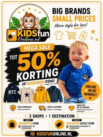 Wij verkopen van baby tot tienerkleding kidsfunroermond, Ophalen of Verzenden, Nieuw, Jongetje of Meisje