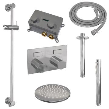 Brauer Chrome Carving Thermostatische Regendoucheset Inbouw, Ophalen of Verzenden, Nieuw