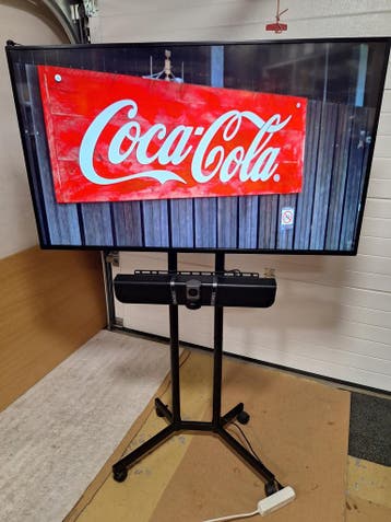 55 INCH PRESENTATIESCHERM DISPLAY STAANDER VIDEOCONFERENTIE, Ophalen, HDMI, Refurbished, Ultra HD (4K)