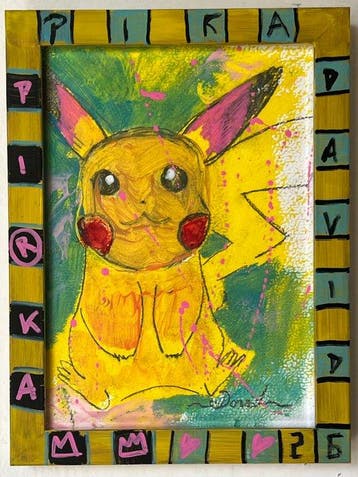 David Harianna (1978) - Pikachu & Custom Frame - Opera, Nieuw