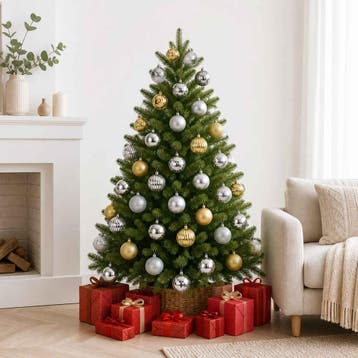 vidaXL Kerstballen set 50 st Zilver- en goudkleurig 8 cm, Diversen, Verzenden, Nieuw