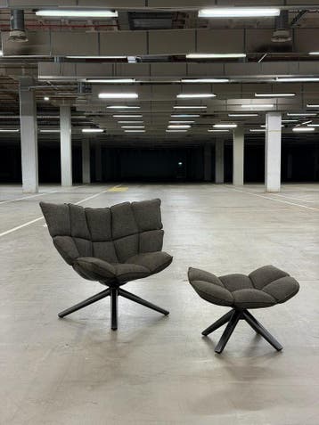 BB Italia Husk Fauteuil + Ottoman | NIEUWSTAAT + Garantie, Huis en Inrichting, Fauteuils, :Bank Hoekbank Bankstel Bankje Loungebank Banken Chaise Lounge 