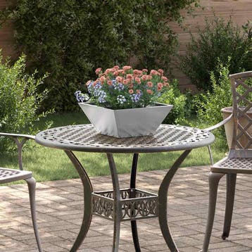 vidaXL Tuin Bloempot 5 pcs Zilver 35 x 35 x 15 cm Roestvrij, Minder dan 30 cm, Verzenden, Minder dan 60 cm, Nieuw