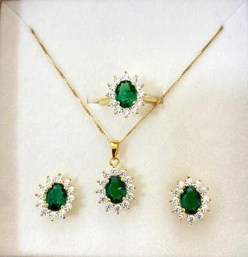Zonder minimumprijs - 3-delige sieradenset Zilver, Sieraden, Tassen en Uiterlijk, Antieke sieraden