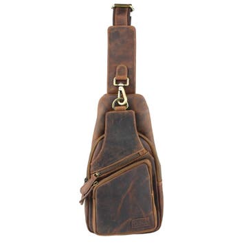 Luxe Crossbodytas Buffelleer, Sieraden, Tassen en Uiterlijk, Tassen | Schoudertassen, Overige merken, Bruin, Verzenden, Nieuw