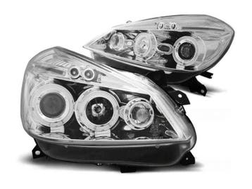 Angel Eyes koplampen Chrome geschikt voor Renault Clio 3, Verzenden, Nieuw, Renault