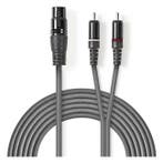 XLR naar Tulp kabel | V  M | Nedis | 1.5 meter, Audio, Tv en Foto, Audiokabels en Televisiekabels, Verzenden, Nieuw