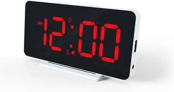 Caliber HCG022 - Slim-line wekker met USB - Wit, Verzenden, Nieuw