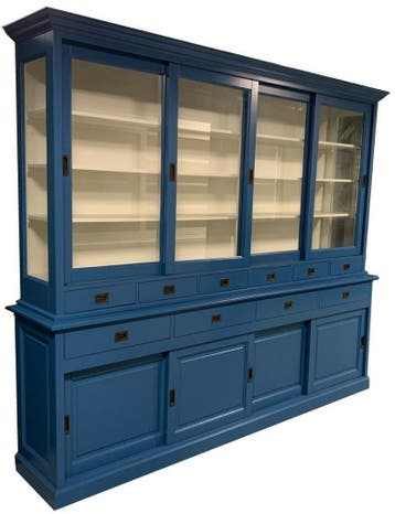 Buffetkast briljantblauw Blaricum 265cm, Huis en Inrichting, Ophalen of Verzenden, Nieuw