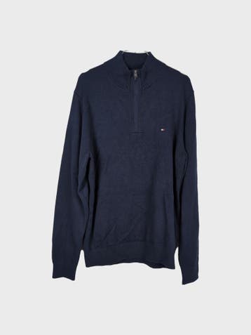 Tommy Hilfiger Sweater Heren maat L Marineblauw, Maat 52/54 (L), Blauw, Tommy Hilfiger, Ophalen of Verzenden