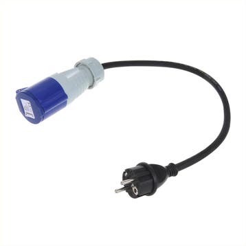 Verloopkabel 40cm  Schuko stekker naar CEE, Verzenden, Nieuw