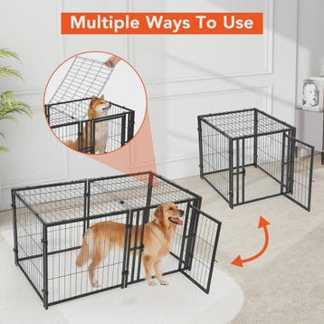 Robuuste Metalen Hondenkennel & Ren - Ontsnappingsvrij & Vei, Dieren en Toebehoren, Verzenden, Nieuw