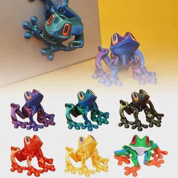 Bewegende 3D Geprinte Boomkikker - Decoratie & Bureau Speelg