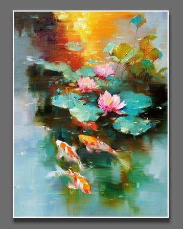 Clelia - Koi at Lotus Dusk