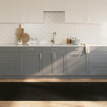 vidaXL Vloerkleed rechthoekig 100x300 cm bamboe zwart, Verzenden, Nieuw, Zwart