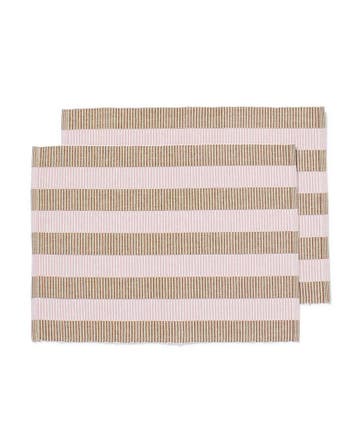 HEMA Placemats 45x35cm katoen strepen roze-wit - 2 stuks, Verzenden, Nieuw