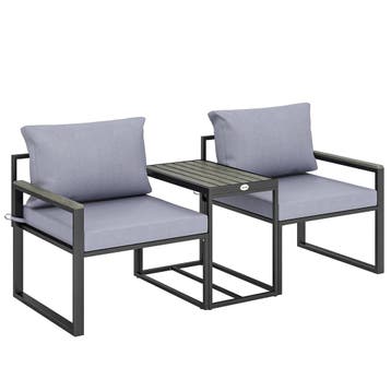 3-delige Balkonmeubelset 2 Stoelen Met Tafel Afneembare Zit-, Verzenden, Nieuw