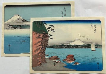 Pair of Japanese Woodblock Prints after Utagawa Hiroshige –