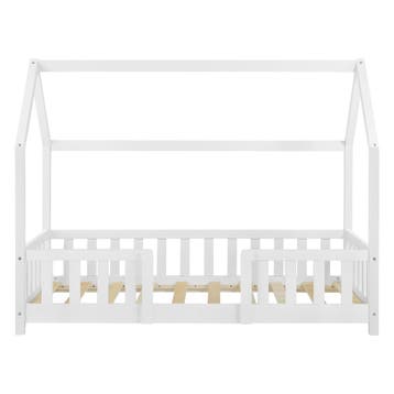 Kinderbed Sisimiut met uitvalbeveiliging en matras 70x140 wi, Verzenden, Nieuw