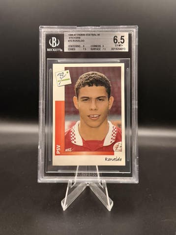 Beckett 6.5 Panini Voetbal 96 Ronaldo PSV #75, Verzenden, Zo goed als nieuw, Losse kaart