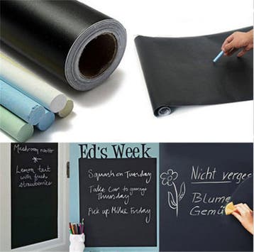 Krijtbord bord sticker muursticker deur krijt 45x100CM *ZWAR, Verzenden, Nieuw