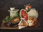 European School (XVIII-XIX) - Baroque Still Life With, Antiek en Kunst, Kunst | Schilderijen | Klassiek