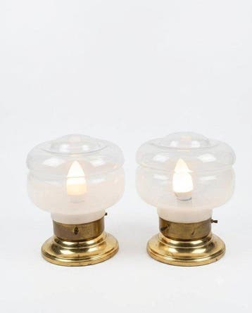 Nachtlampje (2) - Opaline glas