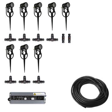 8x LED grond spot - 12V - 3 watt - complete DIY set, Ophalen of Verzenden, Nieuw