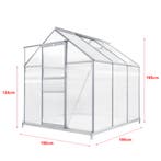 [en.casa] Tuinkas Oisterwijk 190x190x124/195 cm 3,61 m² tran, Tuin en Terras, Tuinhuizen, Verzenden, Nieuw