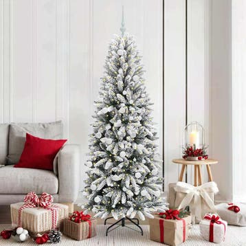 vidaXL Kunstkerstboom Wit 180 cm PVC en Plastic en Staal en, Verzenden, Nieuw