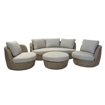 Lago Luino Sofaset wicker 4-delig - Loungeset, Nieuw