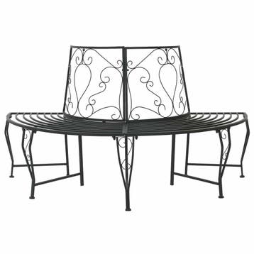 vidaXL Boom bank 4 -zits 160 x 80 x 89 cm steel Zwart, Verzenden, Nieuw, Metaal