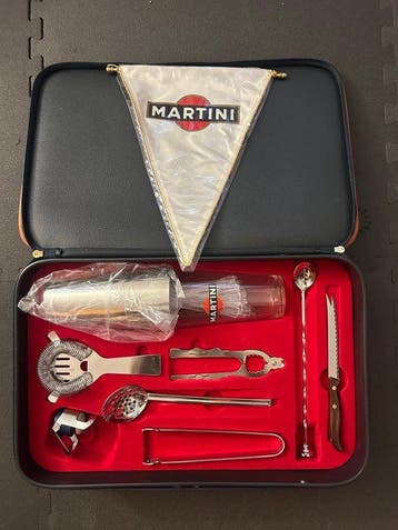 Martini - Cocktailshaker (10) - Metaal, Plastic, Glas, Leder