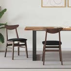 vidaXL Eettafelstoelen 2 pcs Licht Bruin 42 x 47.5 x 81 cm, Verzenden, Nieuw, Bruin