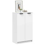 vidaXL Schoenenkast 59x35x100,5 cm bewerkt hout wit, Verzenden, Nieuw