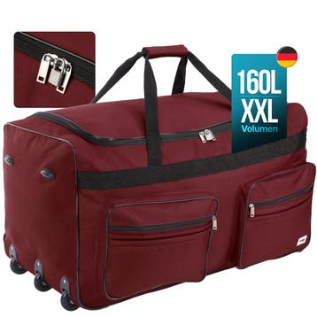 Reistas Rood Polyester PVC 85x43x44cm 160L Trolly, Verzenden, Nieuw