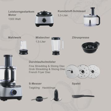Krachtige Keukenmachine 1300W met 3.5L Kom, Deegkneedfunctie, Witgoed en Apparatuur, Stoomapparaten, Verzenden, Nieuw