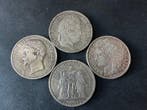 Frankrijk. 5 Francs 1834/1874 (lot de 4 monnaies en argent), Postzegels en Munten, Munten | Europa | Niet-Euromunten