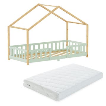 Kinderbed Treviolo met uitvalbeveiliging en matras [en.casa], Verzenden, Nieuw