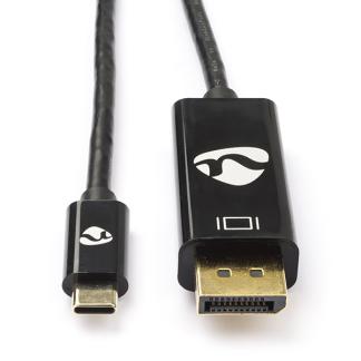 USB C naar DisplayPort kabel | Nedis | 2 meter (4K@60Hz), Computers en Software, Pc- en Netwerkkabels, Nieuw, Verzenden