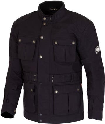 Merlin Burslem Eco Gelamineerde Zwart Textiele Motorjas, Motoren, Kleding | Motorkleding, Nieuw met kaartje, Jas | textiel, Merlin