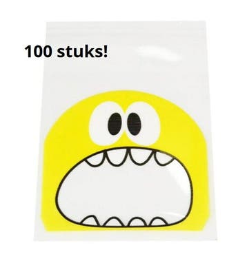 Tanden zakjes 100 st. Geel monstertje, Ophalen of Verzenden, Nieuw
