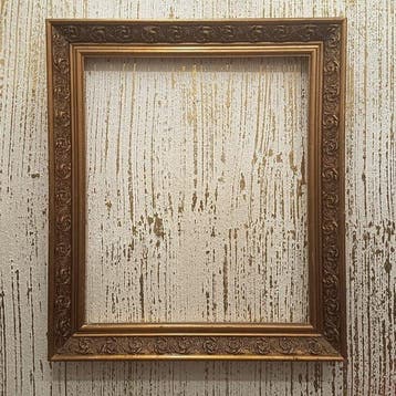 Lijst - Hout, Groot antiek kader met gouden lijst met
