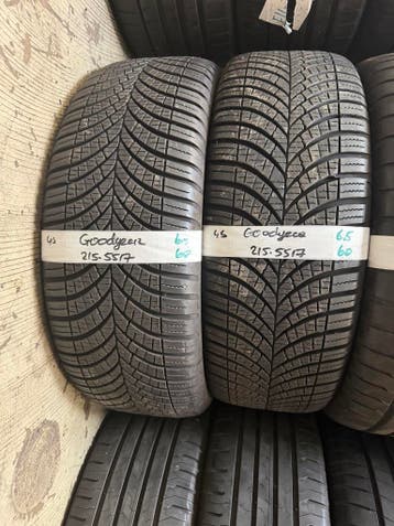 215-55-17 Goodyear ALL SEASON 6.5mm Incl Montage 215 55 17, Ophalen, 17 inch, All Season, Band(en)
