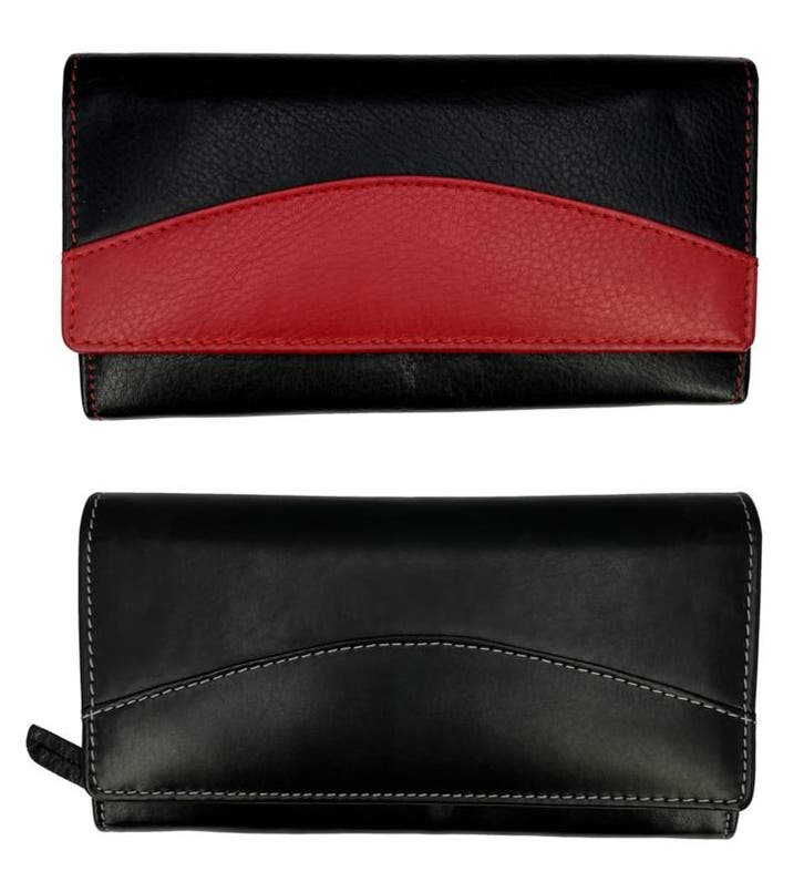 Leren portemonnee met overslag, merk Flores Lederwaren, Sieraden, Tassen en Uiterlijk, Portemonnees, Nieuw, Verzenden