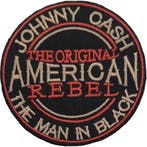 Johnny Cash - American Rebel - patch officiële merchandise, Ophalen of Verzenden, Nieuw, Kleding